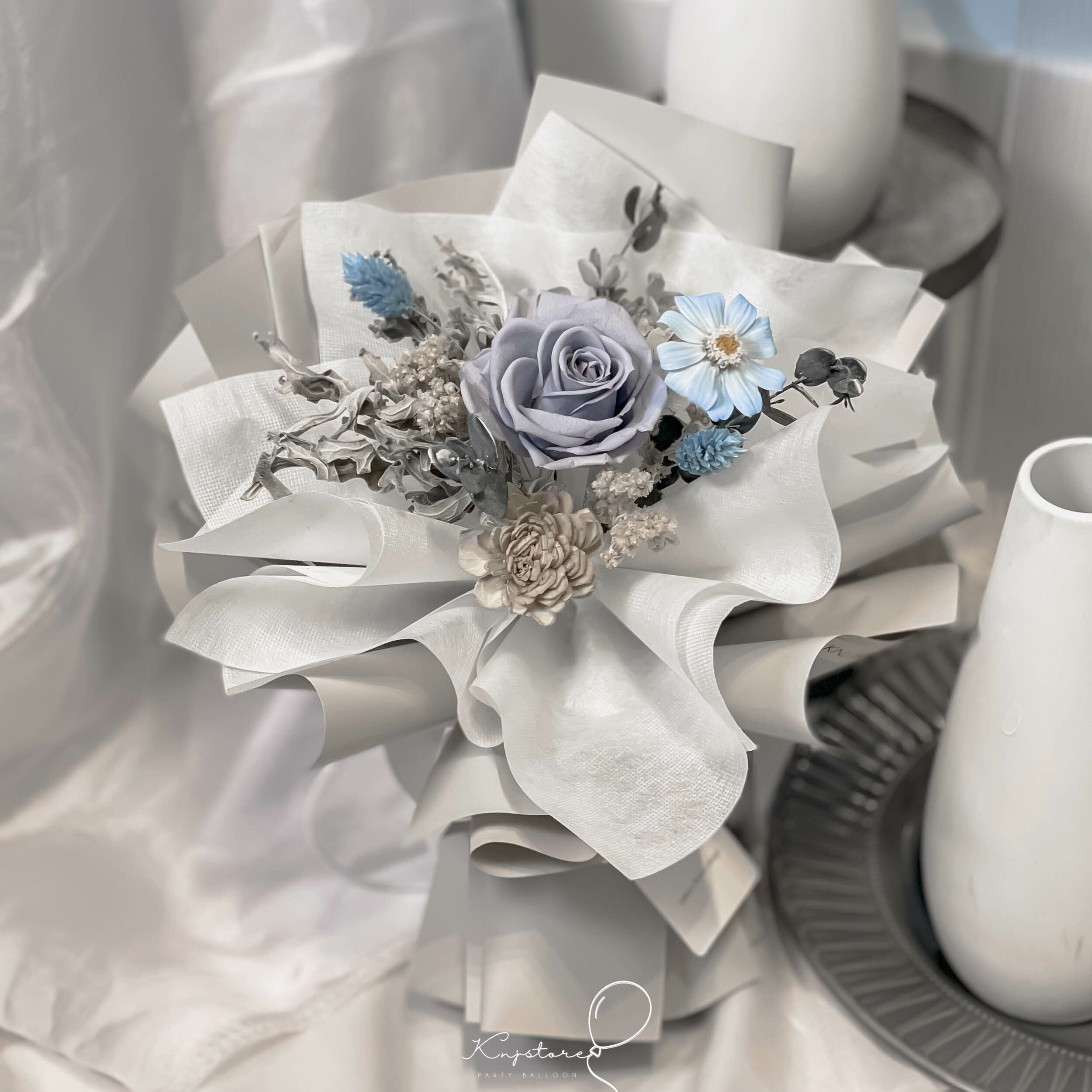 丹麥藝術．單朵永生玫瑰花束