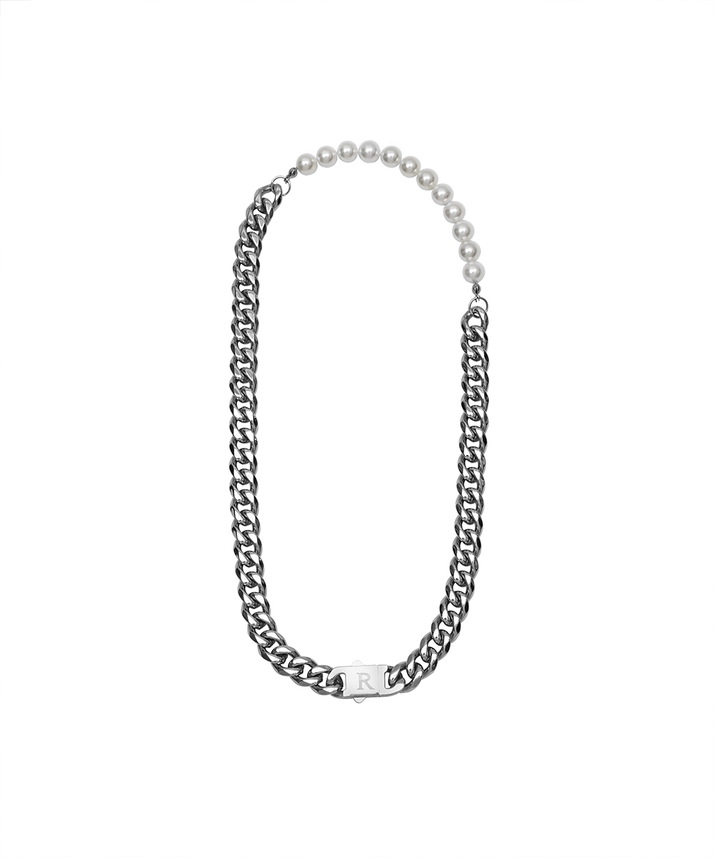 Recovery項鍊-9mm/52cm 不鏽鋼貝珠