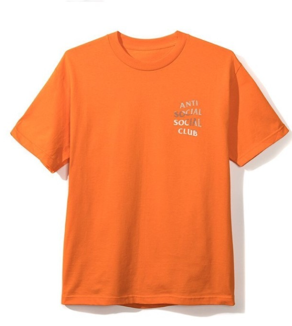 ANTI SOCIAL  CLUB ASSC STORM ORG 短T 橘色 銀字