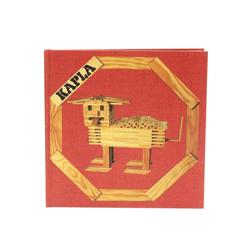 【法國KAPLA.小木板】ART BOOKS 創造力藝術書 - 中階建築 (6Y+) 紅