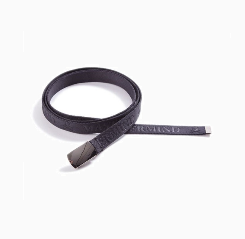 MASTERMIND WORLD MMW TAPE BELT - BLACK PRE ORDER ITEM (預訂中)