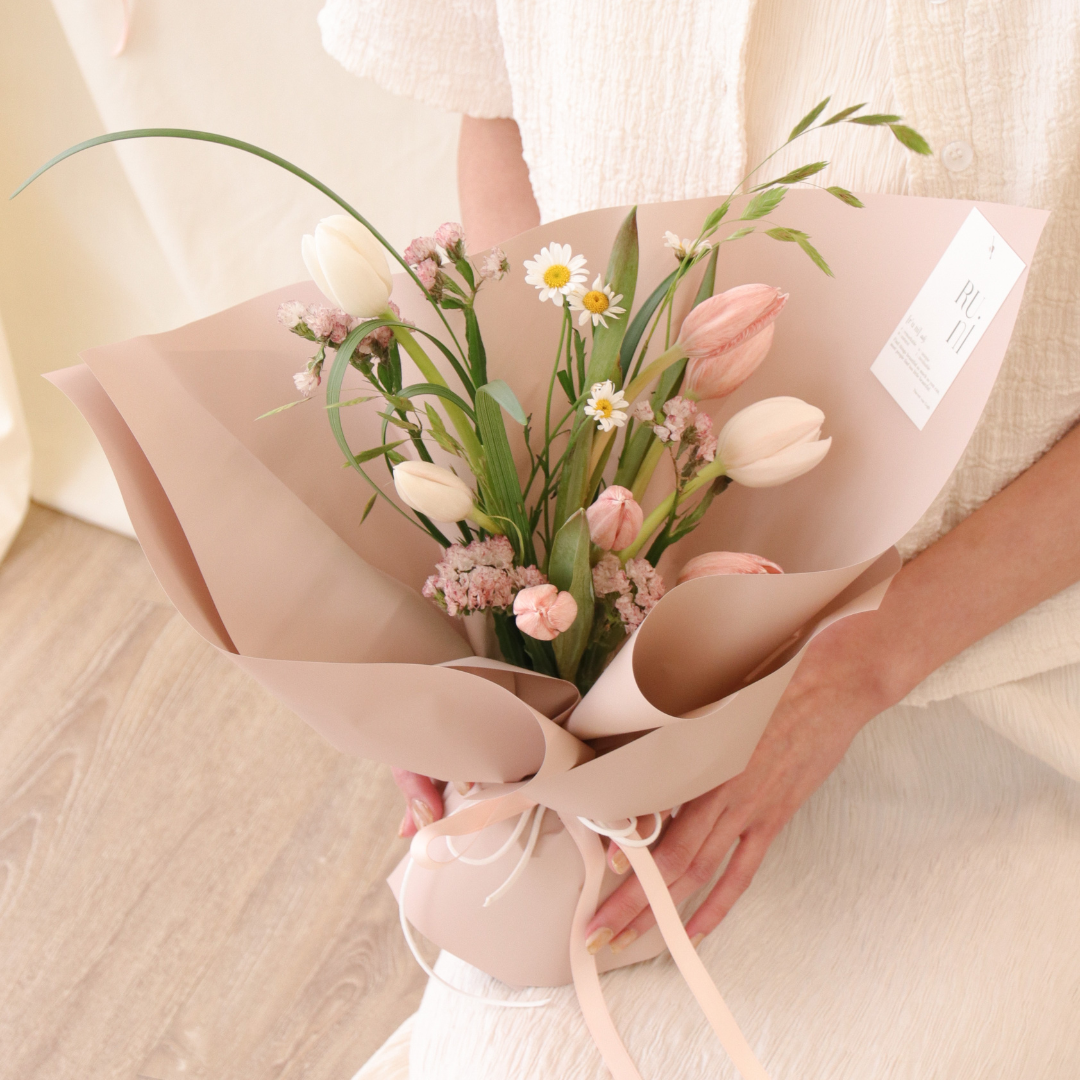 燦燦鬱金香花束（多色與多尺寸可選）