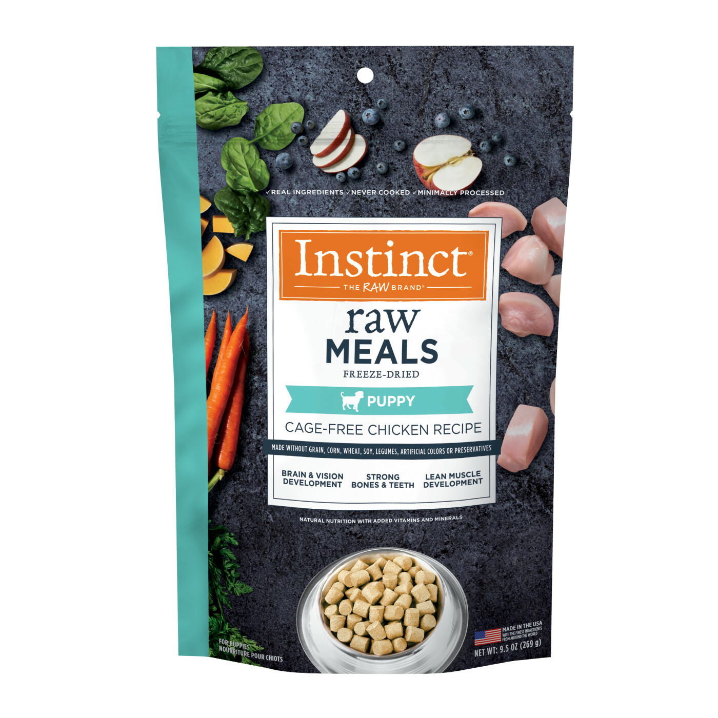 Instinct 凍乾生肉幼犬走地雞配方主食糧