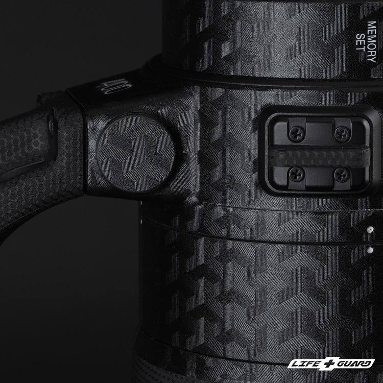 LIFE+GUARD 鏡頭貼膜安裝示意，適用 Nikon AF-S 400mm F2.8 E