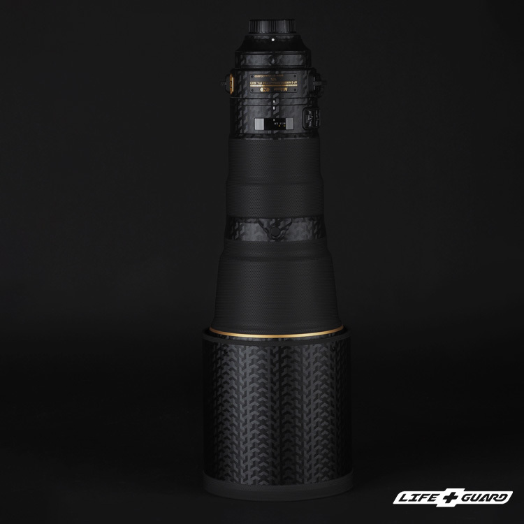 LIFE+GUARD 鏡頭貼膜安裝示意，適用 Nikon AF-S 400mm F2.8 E