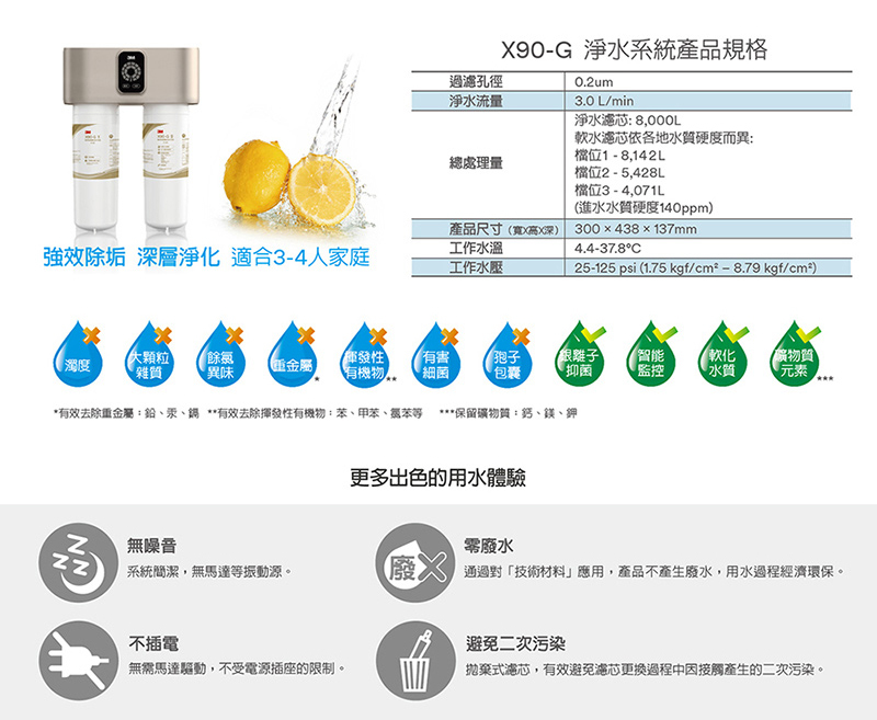3M X90-G 極淨倍智雙效淨水系統