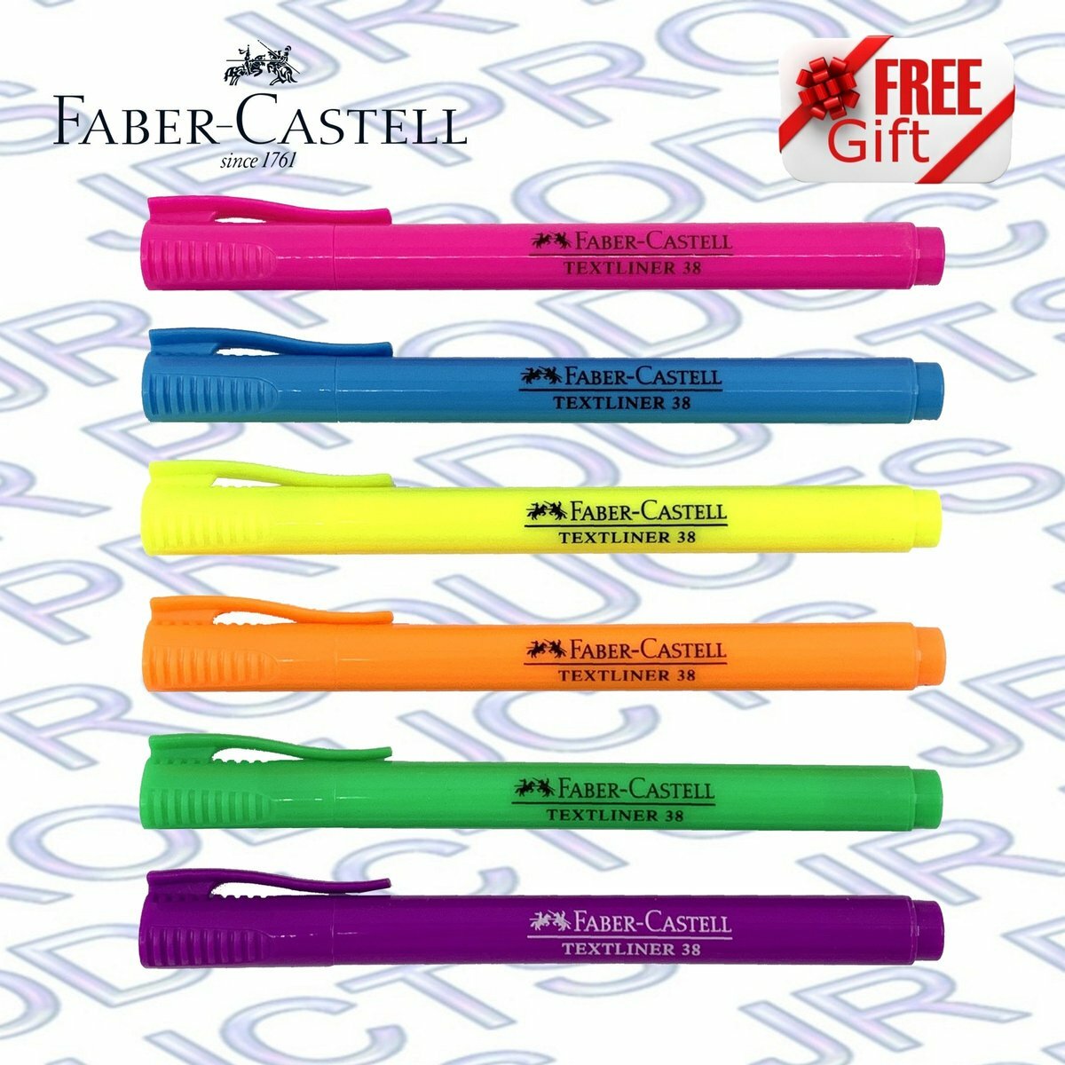 輝栢嘉 - 德國FABER TL38 糼桿螢光筆 - 6色《療癒藝術系列》《送贈品》