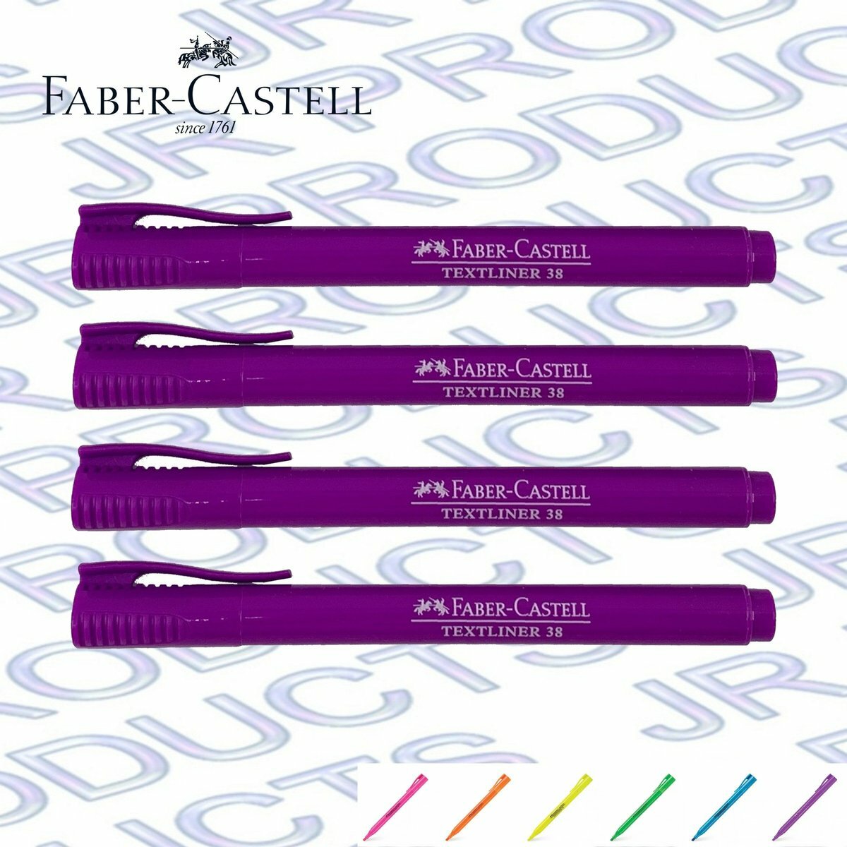 輝栢嘉 - 德國FABER TL38 幼桿螢光筆 1 顏色 x 4《療癒藝術系列》