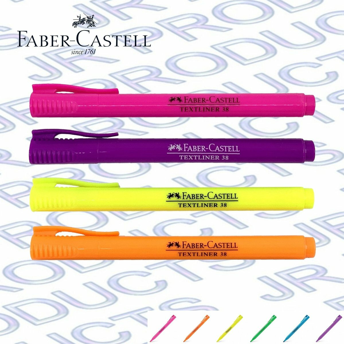 輝栢嘉 - 德國FABER TL38 糼桿螢光筆 - 4 顏色 x 1《療癒藝術系列》