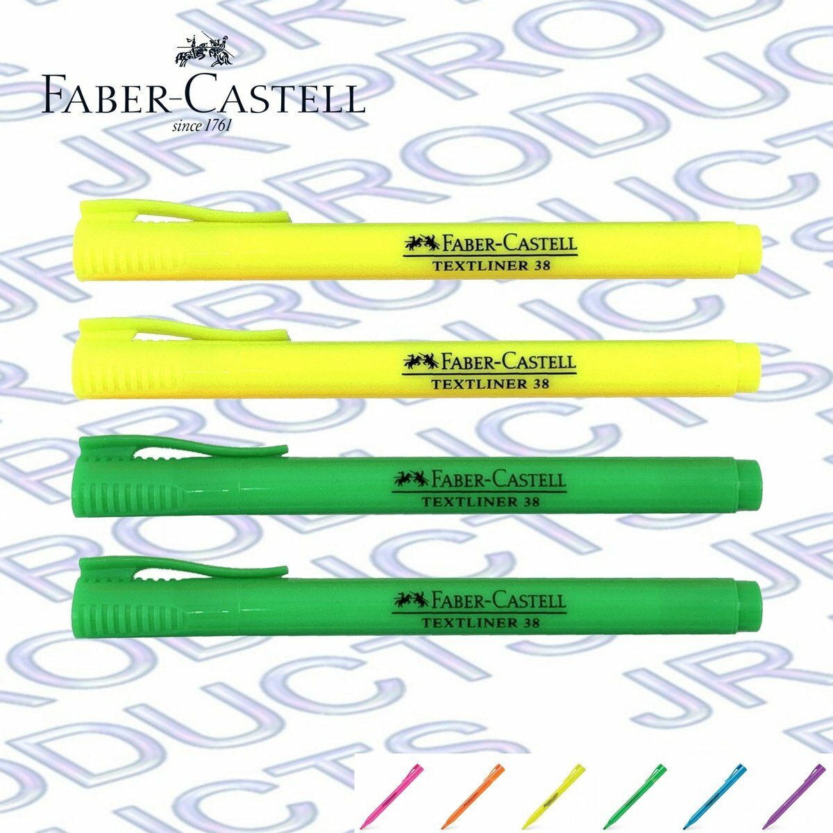 輝栢嘉 - 德國FABER TL38 糼桿螢光筆 2 顏色 x 2《療癒藝術系列》