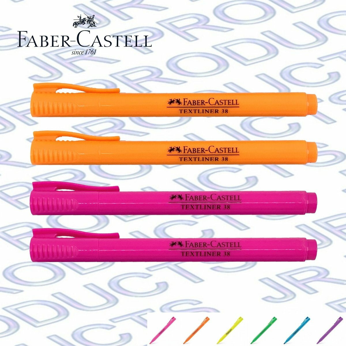 輝栢嘉 - 德國FABER TL38 糼桿螢光筆 2 顏色 x 2《療癒藝術系列》