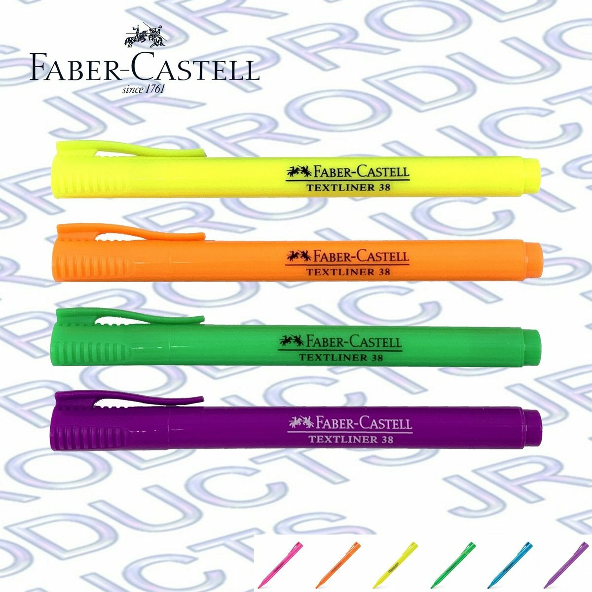 輝栢嘉 - 德國FABER TL38 糼桿螢光筆 - 4 顏色 x 1《療癒藝術系列》