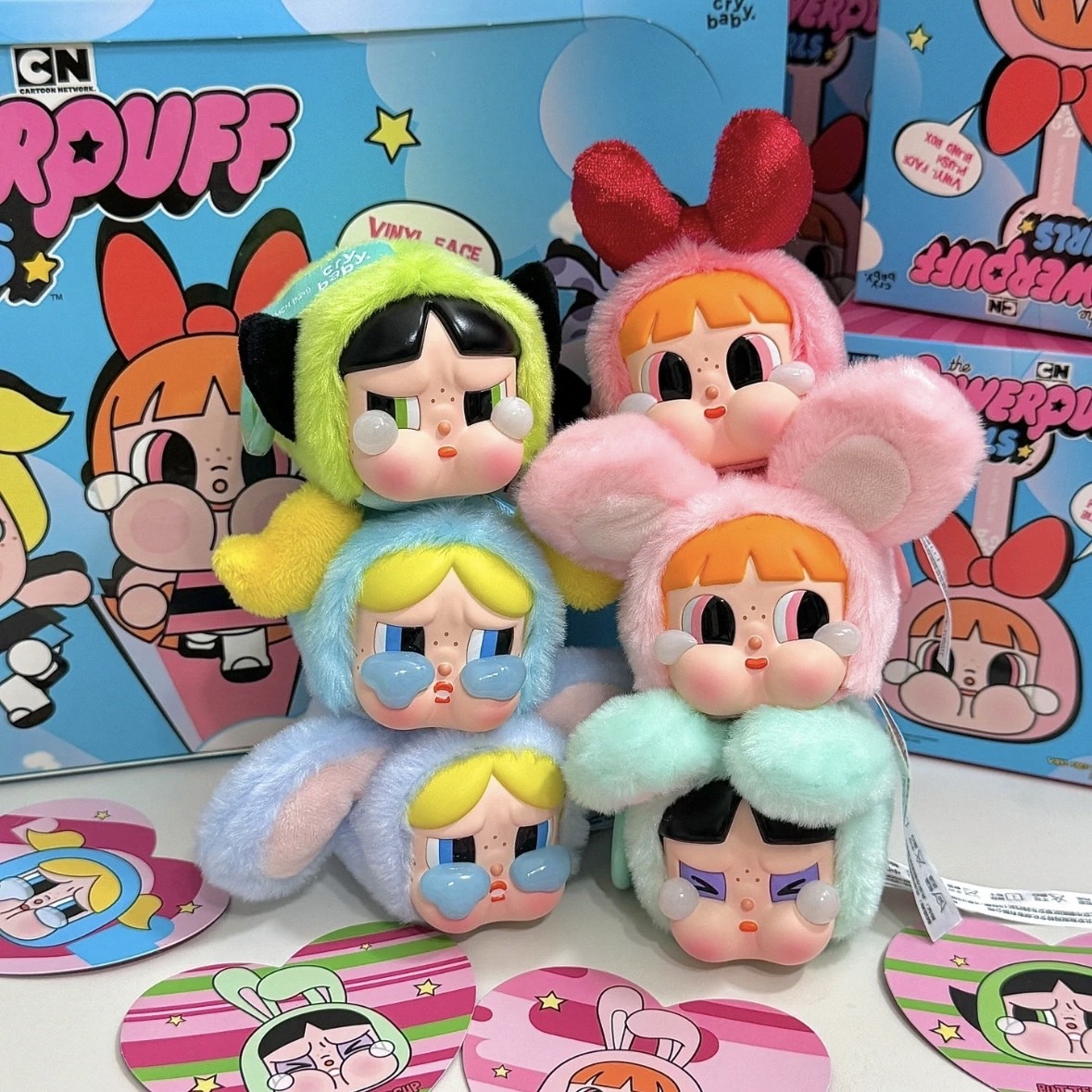 <快速出貨> Minnie同款🌈  Crybaby x 飛天小女警 搪膠臉 磁吸公仔 盲盒