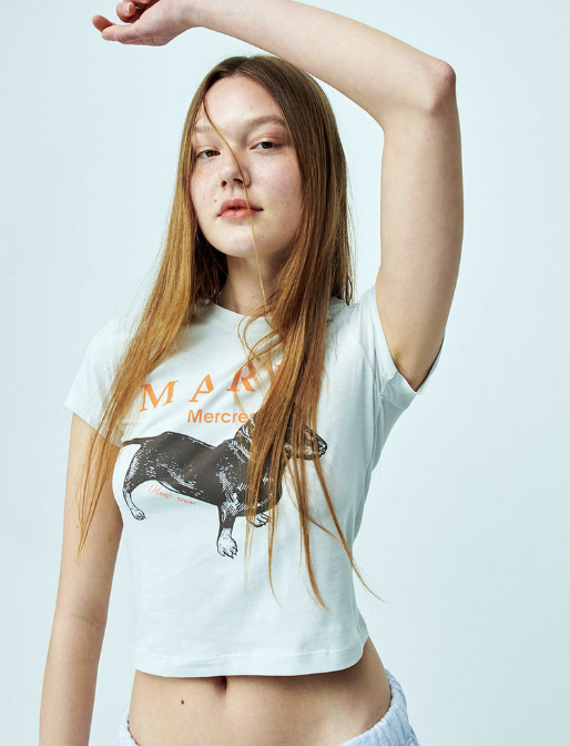 CROPPED TSHIRT DDANJI_LIGHTBEIGE