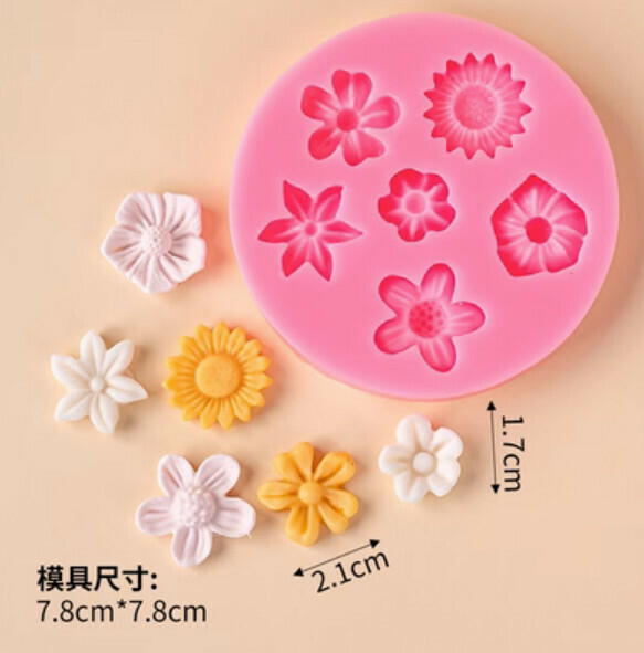 Popular chocolate fondant silicone baking mold (flower shape)