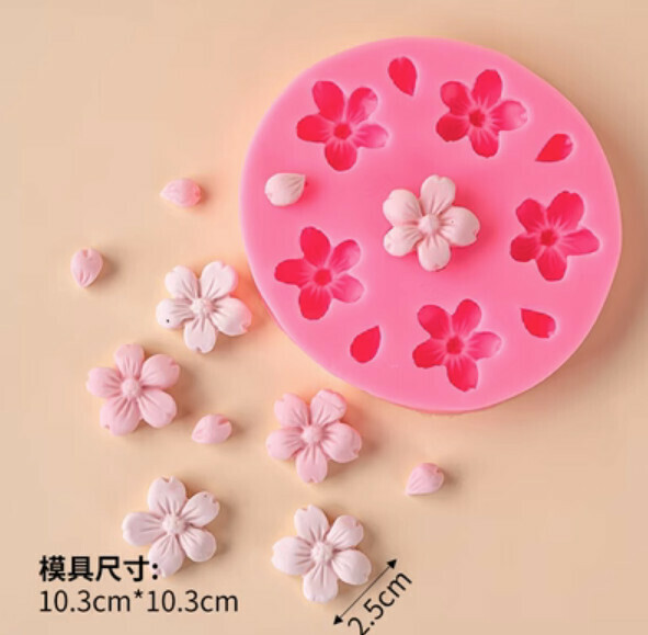 Popular chocolate fondant silicone baking mold (flowers, leaves and petals)