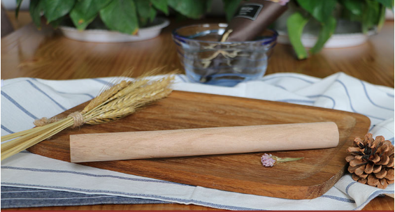 Popular solid wood rolling pin (small size) (specification: 23.5*2.7CM)