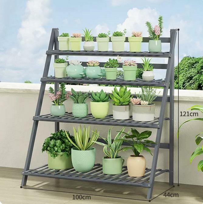 Popular flower stand (grey-four layers 100CM long)