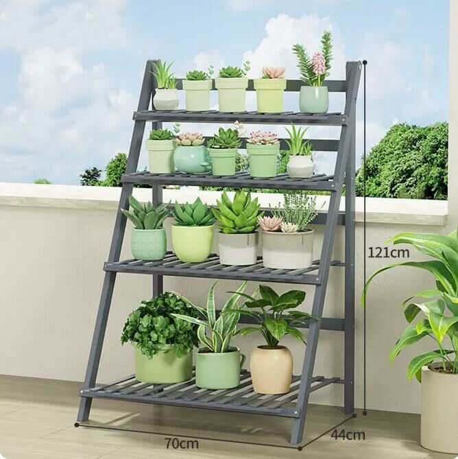 Popular flower stand (grey-four layers 70CM long)