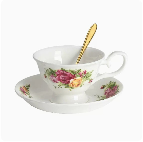 新款咖啡杯【華紅玫瑰】 