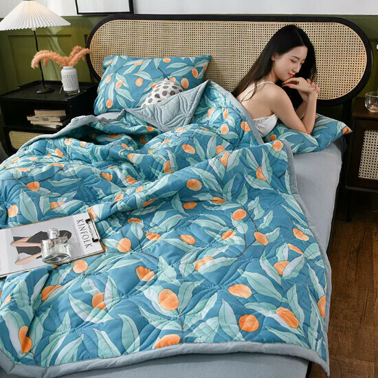 New air-conditioned washed quilt [Kumquat] size [180x200cm]