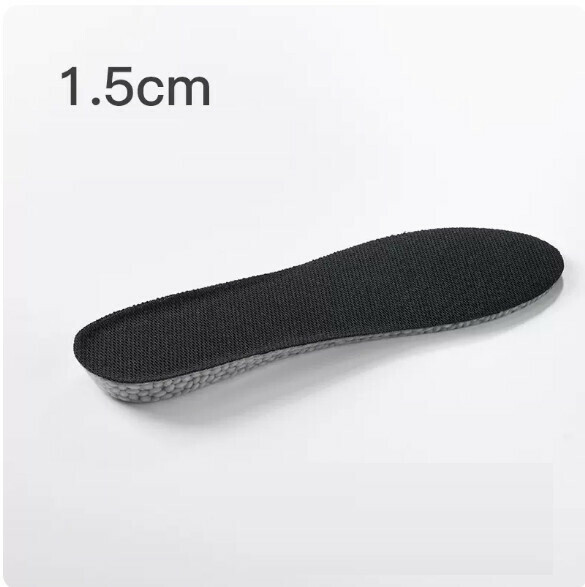 熱賣（1雙裝）內增高鞋墊（1.5cm增高-黑色  35-40碼）（下單後請與客服聯繫發貨尺碼）