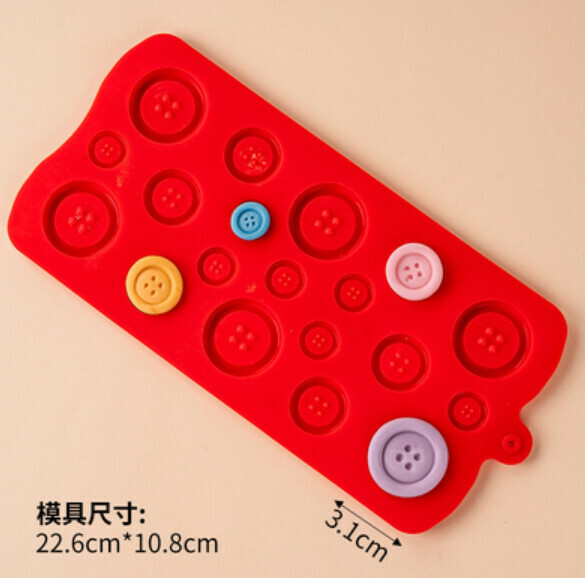 Hot selling chocolate fondant silicone baking mold (button silicone mold)