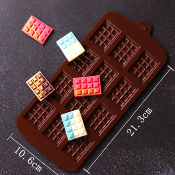 Hot selling chocolate fondant silicone baking mold (chocolate waffle mold)