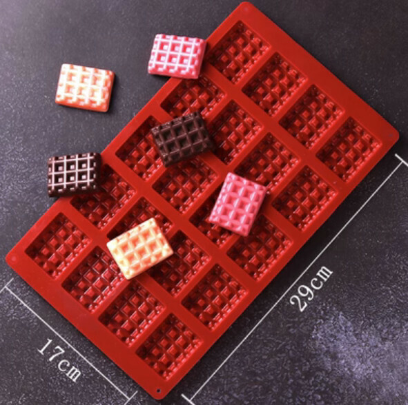 Hot selling chocolate fondant silicone baking mold (20 pieces of waffles)