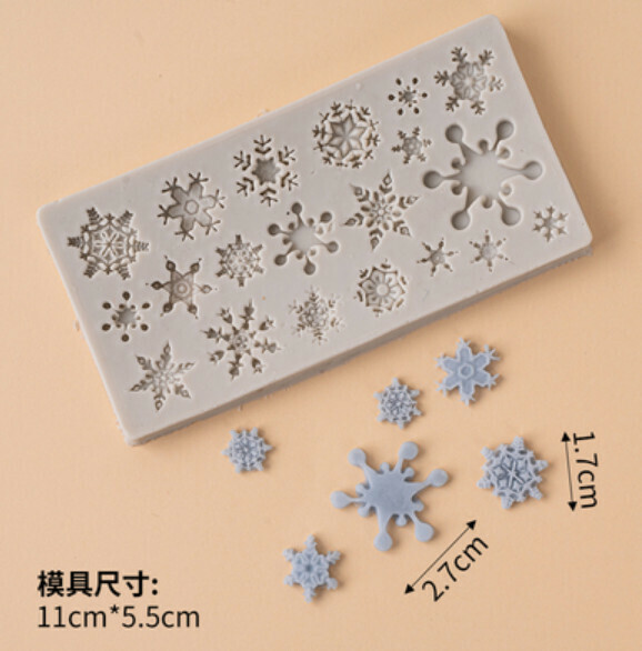 Hot selling chocolate fondant silicone baking mold (snowflake)