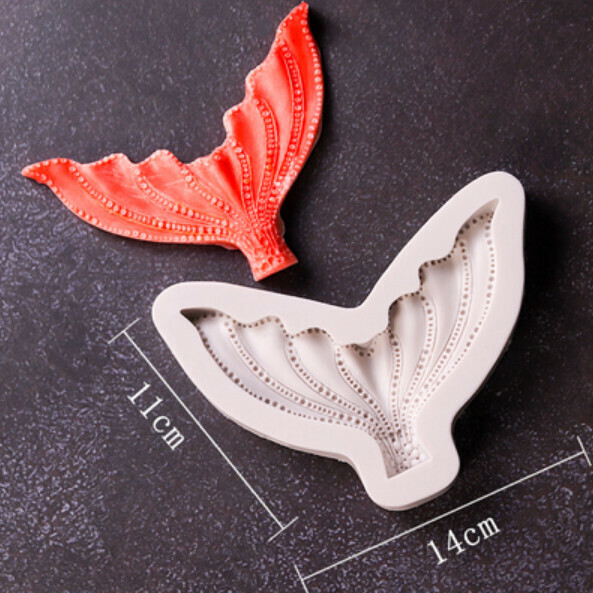 Hot selling chocolate fondant silicone baking mold (mermaid tail)