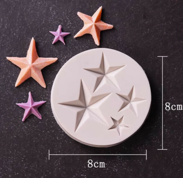 Hot selling chocolate fondant silicone baking mold (five-pointed star)