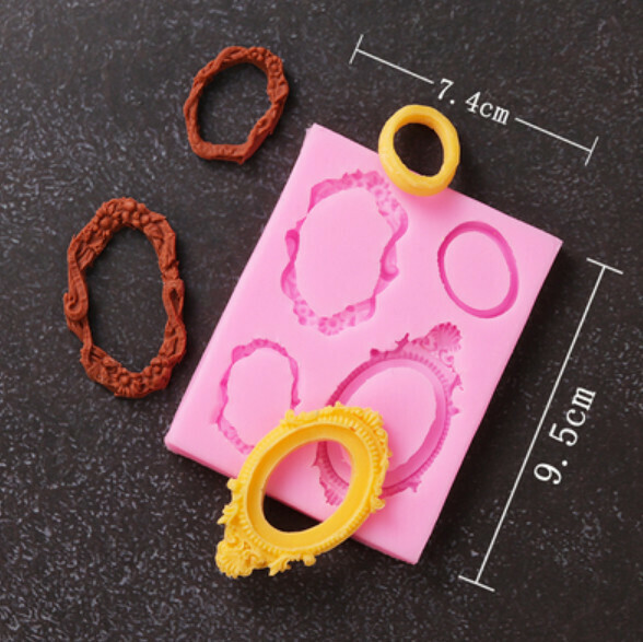 Hot selling chocolate fondant silicone baking mold (frame)