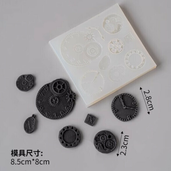 Hot selling chocolate fondant silicone baking mold (clock)