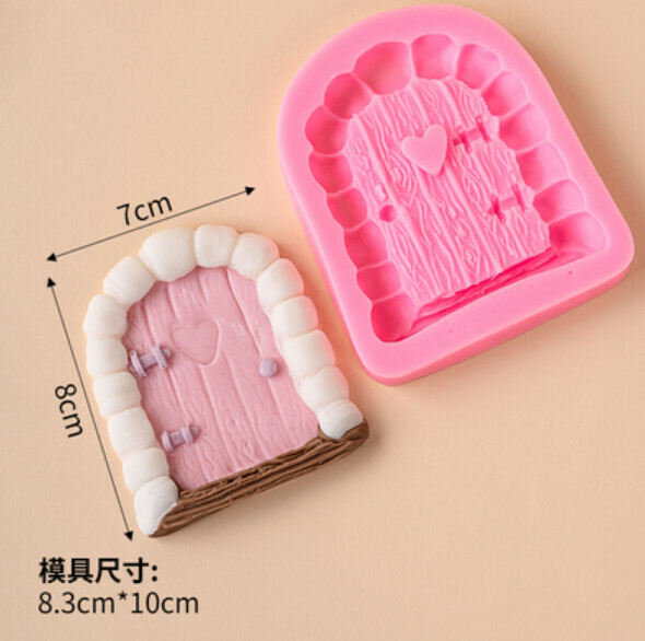 Hot Selling Chocolate Fondant Silicone Baking Mold (Stone Door)