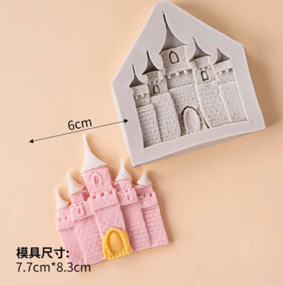 Hot selling chocolate fondant silicone baking mold (castle house)