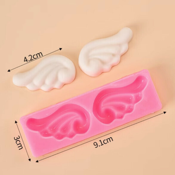 Hot selling chocolate fondant silicone baking mold (cute wings)