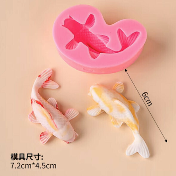 Hot selling chocolate fondant silicone baking mold (goldfish)