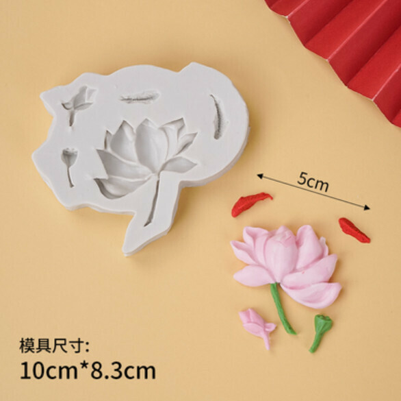 Hot selling chocolate fondant silicone baking mold (lotus)