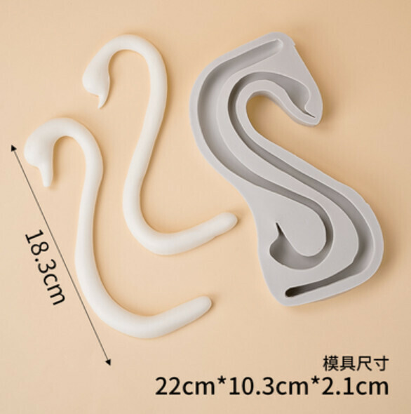 Hot selling chocolate fondant silicone baking mold (swan neck large size)