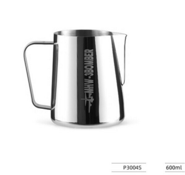 熱賣咖啡拉花壺/咖啡拉花杯-亮光600ML-經典版3.0 送吧臺毛巾