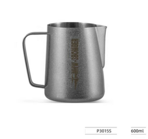 熱賣咖啡拉花壺/咖啡拉花杯-銀斑600ML-經典版3.0 送吧臺毛巾