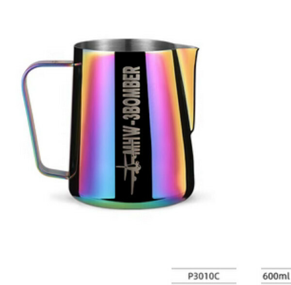 熱賣咖啡拉花壺/咖啡拉花杯-炫彩600ML-經典版3.0 送吧臺毛巾