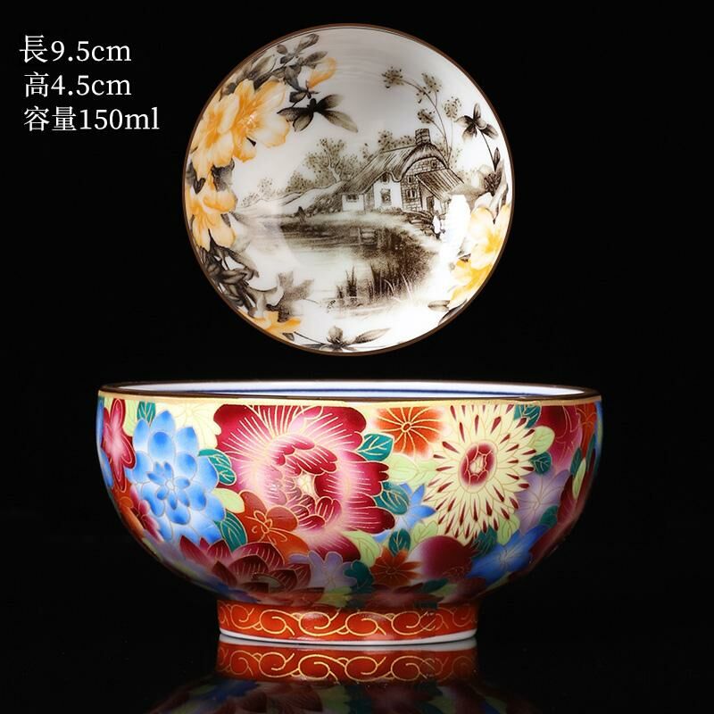Hot selling high-end ceramic blue and white porcelain tea cup master cup (Wanhuali-Autumn and Winter)