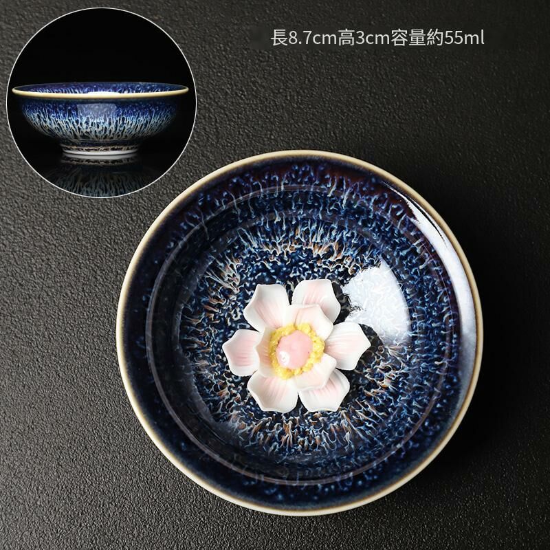 Hot selling kiln turned into a lotus cup tea cup (kiln turned into a bamboo hat cup [Lotus])