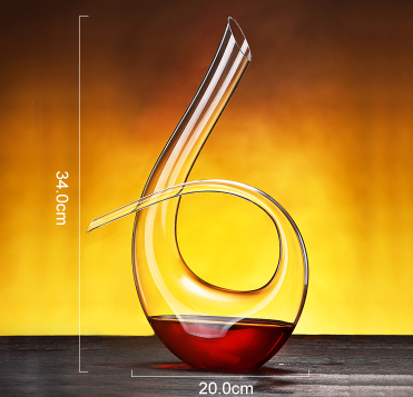 爆款水晶玻璃醒酒器(規格:【強化加厚】1.3L音符醒酒器）