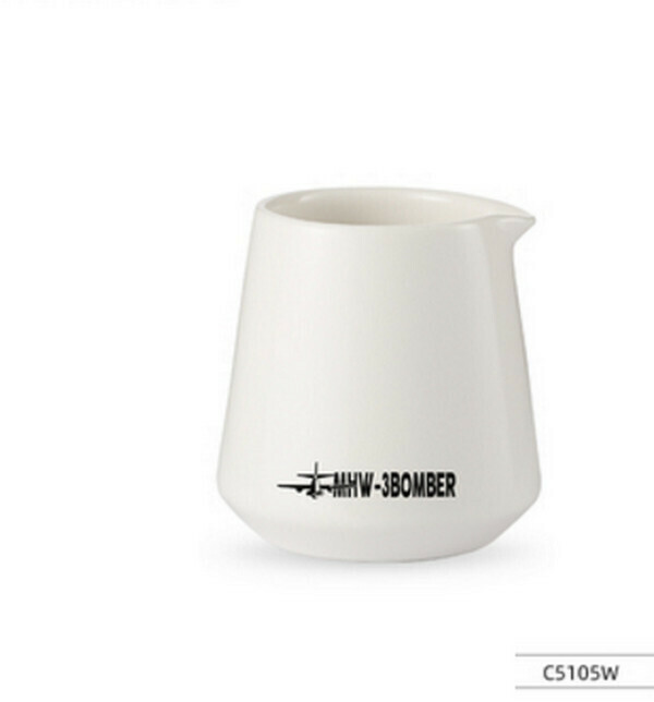 Hot style ceramic small milk jug/household mini pointed coffee cup-Ore White-80ML/free embroidery needle