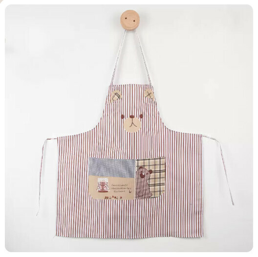 Popular kitchen thin breathable apron [breathable bear-brown]