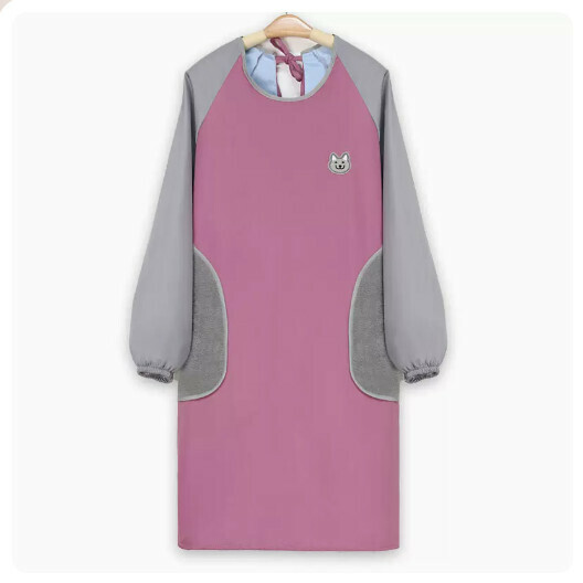 Popular waterproof and oil-proof long-sleeved apron [FY-Long-sleeved hand wiping style-Purple]