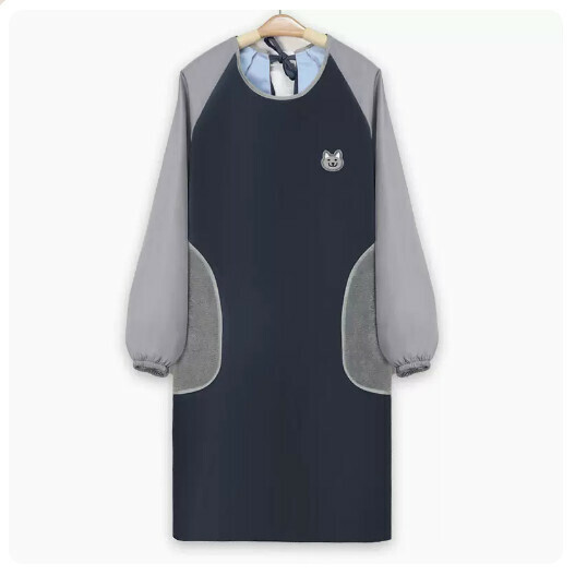 Popular waterproof and oil-proof long-sleeved apron [FY-long-sleeved hand wiping style-black]